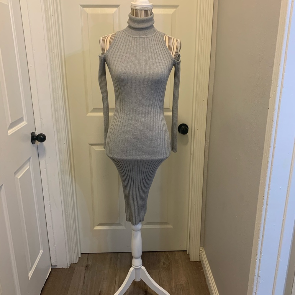 Windsor Grey Sweater Turtle Neck Dress
